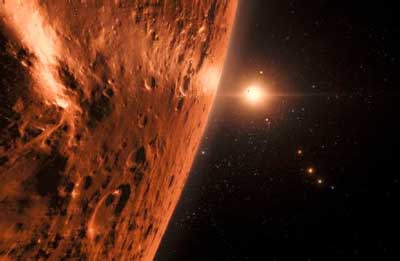 Artist’s impression of the TRAPPIST-1 planetary system 