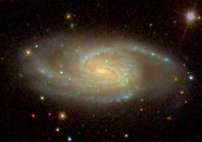 This is a three-color optical image of a Milky Way sibling