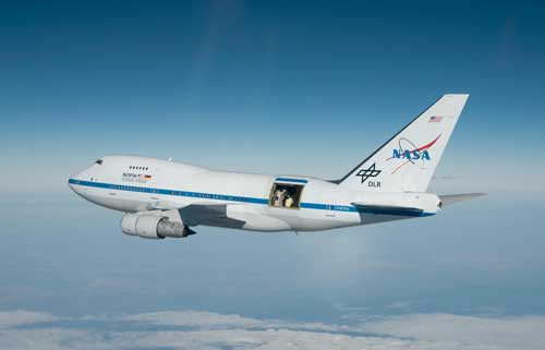 Boeing 747-SP with the Stratospheric Observatory for Infra-red Astronomy SOFIA