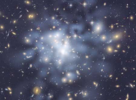 Astronomers map dark matter indirectly, via its gravitational pull on other objects
