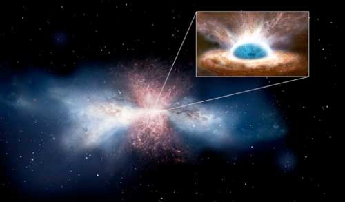 Galaxy-scale outflow driven by the central black hole