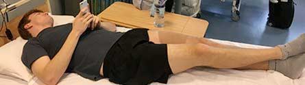 man lying in bed