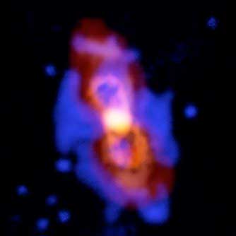 Composite image of CK Vul, the remains of a double-star collision