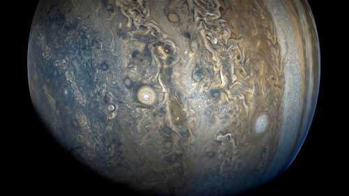 Jupiter's southern hemisphere photographed by NASA's Juno spacecraft