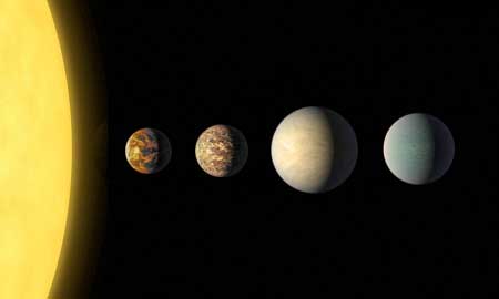 Artist's Impression of the Planets Orbiting K2-187
