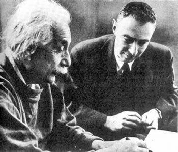 Einstein and Oppenheimer, around 1950