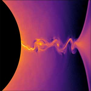 plasma jet from a black hole