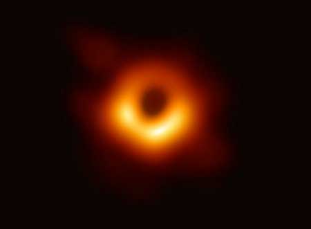 The first direct visual evidence of the supermassive black hole in the centre of the galaxy Messier 87