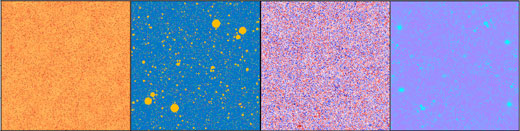 These images show different types of emissions that can interfere with CMB lensing measurements