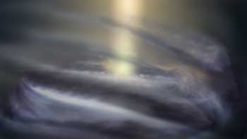 Artist impression of ring of cool, interstellar gas surrounding the supermassive black hole at the center of the Milky Way