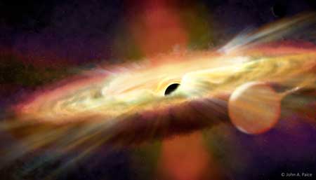 Illustration of a black hole system
