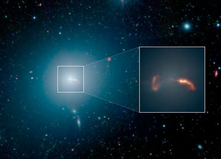 Virgo A galaxy and its jet