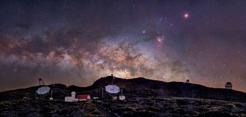 Cherenkov Telescope Array against the night sky