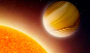 Artist's impression of gas giant exoplanet
