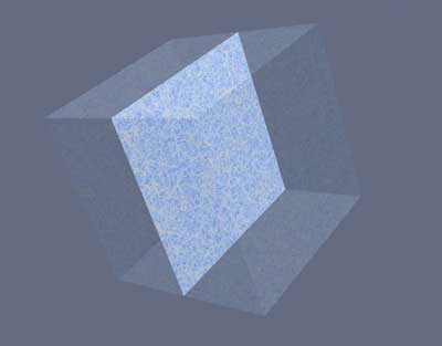 An example of the virtual Universe created by ATERUI II supercomputer