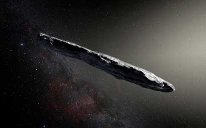 An artist’s impression of 'Oumuamua