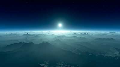 illustration of atmospheres of Earth-like rocky exoplanets