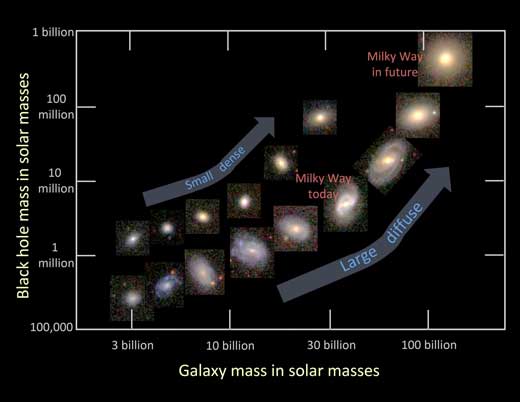 Relation Between Galaxy Mass and Black Hole Mass