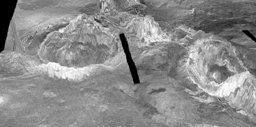 3D rendition shows two coronae observed on the surface of Venus