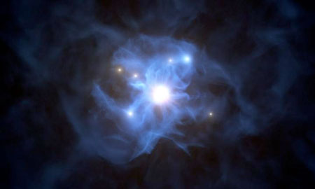 Artist's impression of the web of the supermassive black hole