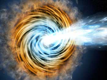 Artist's impression of a blazar
