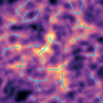 Simulated image of the X-ray emission from gas in the cosmic web filaments