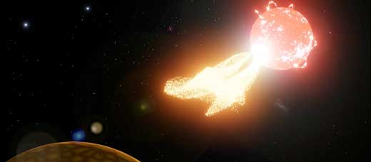 Artist’s impression of a stellar flare