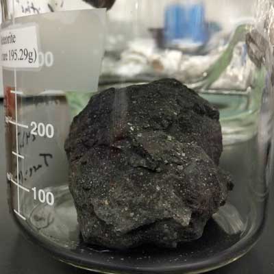 Photo of a piece of the Murchison meteorite