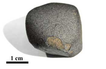 Flensburg meteorite with black fusion crust
