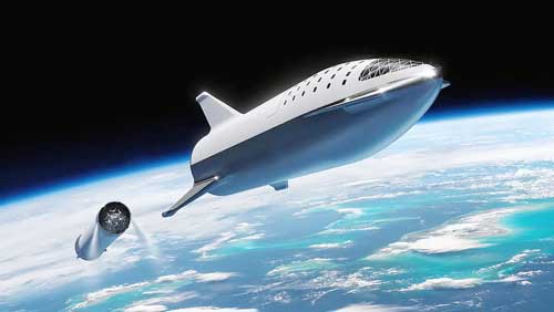 Artist's impression of BFR separating from Starship
