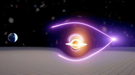 gravitationally lensed gamma-ray burst detects black hole