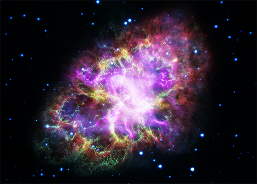 Composite image of the Crab Nebula