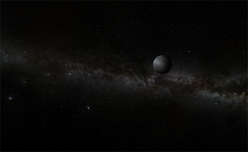 Artist's impression of a free-floating planet