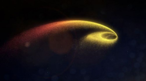 black hole swallowing a star