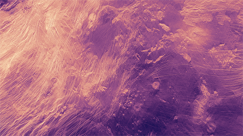 A false-color radar image mosaic of the Venus lowlands