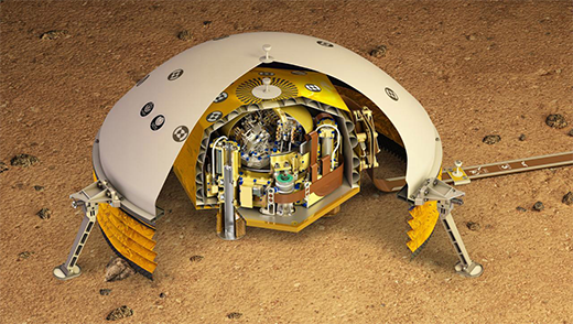 Cutaway of SEIS – NASA's InSight Mars Lander