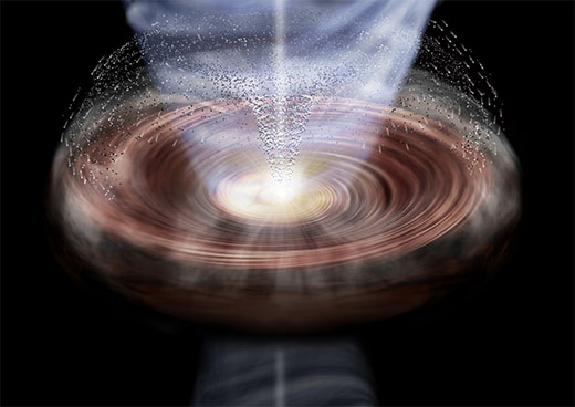 Artist’s impression of the 'Ashfall' in a protoplanetary disk.