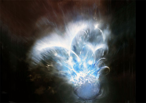 Artistic depiction of a magnetar