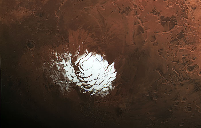 A view of Mars’ south pole
