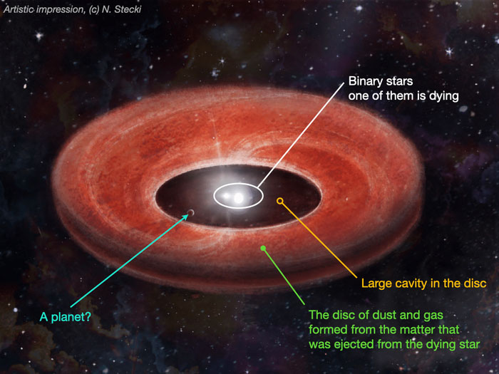 Disc surrounding binary stars