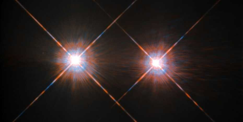 two stars viewed by the Hubble Space Telescope