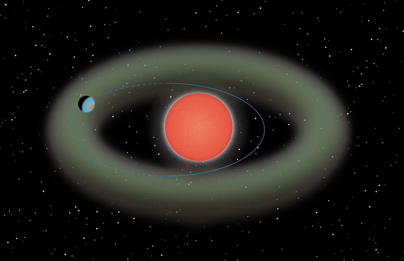 Schematic diagram of the newly discovered Ross 508 planetary system