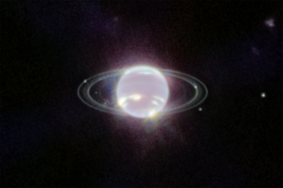 Webb’s Near-Infrared Camera (NIRCam) image of Neptune, taken on July 12, 2022