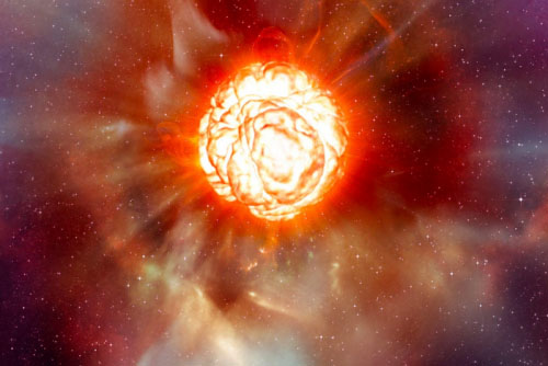 An artist's impression of Betelgeuse's supernova
