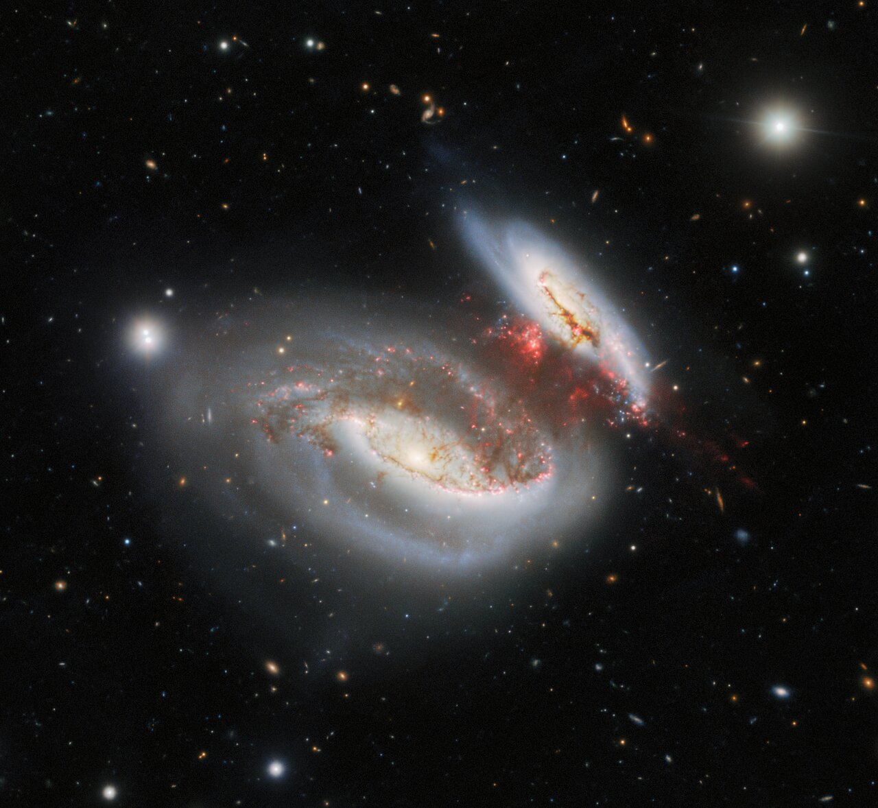 image of the so-called Taffy Galaxies — UGC 12914 and UGC 12915