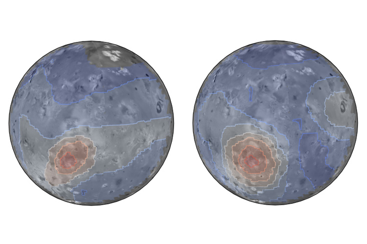 JWST measurements overlaid on a map of Io’s surface
