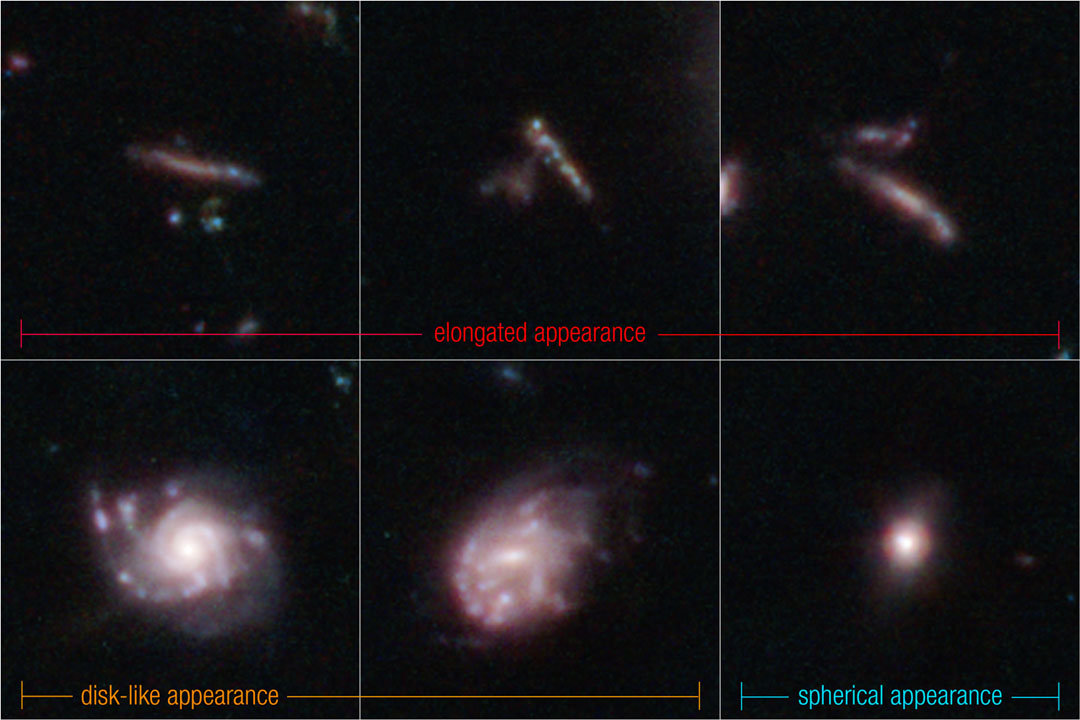 These are examples of distant galaxies captured by NASA’s James Webb Space Telescope in its Cosmic Evolution Early Release Science (CEERS) Survey