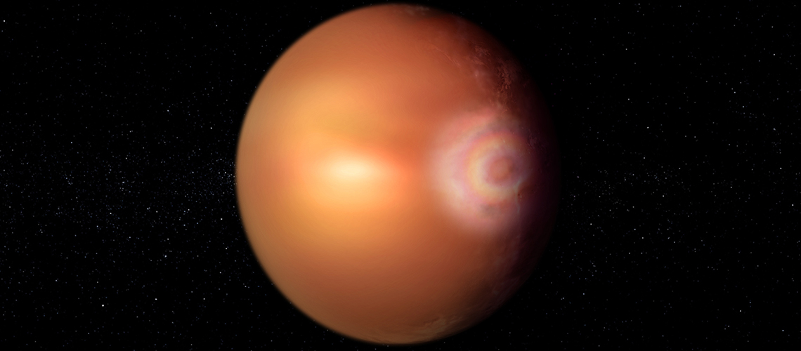 Asymmetry in the atmosphere of the ultra-hot Jupiter WASP-76 b