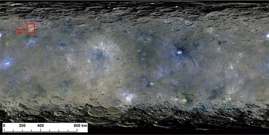 Surface of dwarf planet Ceres