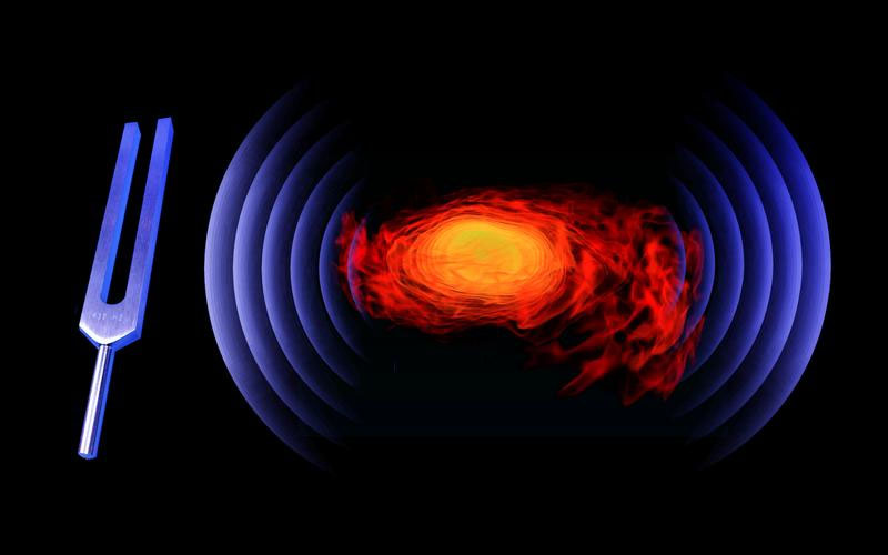 The signal emitted by two merging neutron stars resembles that of a tuning fork